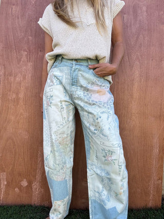 Pastel Patch Barrel Jeans - The Salty BabePants