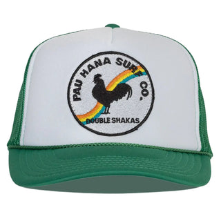 Pau Hana Surf Co. Trucker Hat - Green/White - The Salty BabeHats