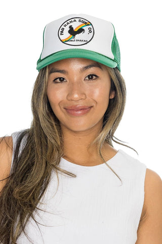 Pau Hana Surf Co. Trucker Hat - Green/White - The Salty BabeHats