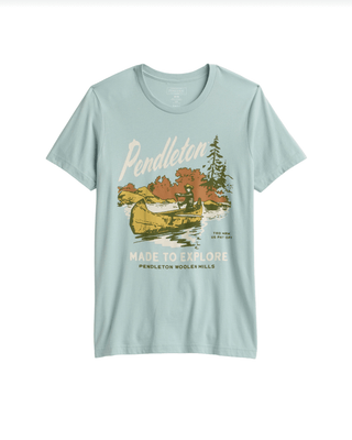 PENDLETON Canoe Graphic Tee - Dusty Blue Multi - The Salty Babemens