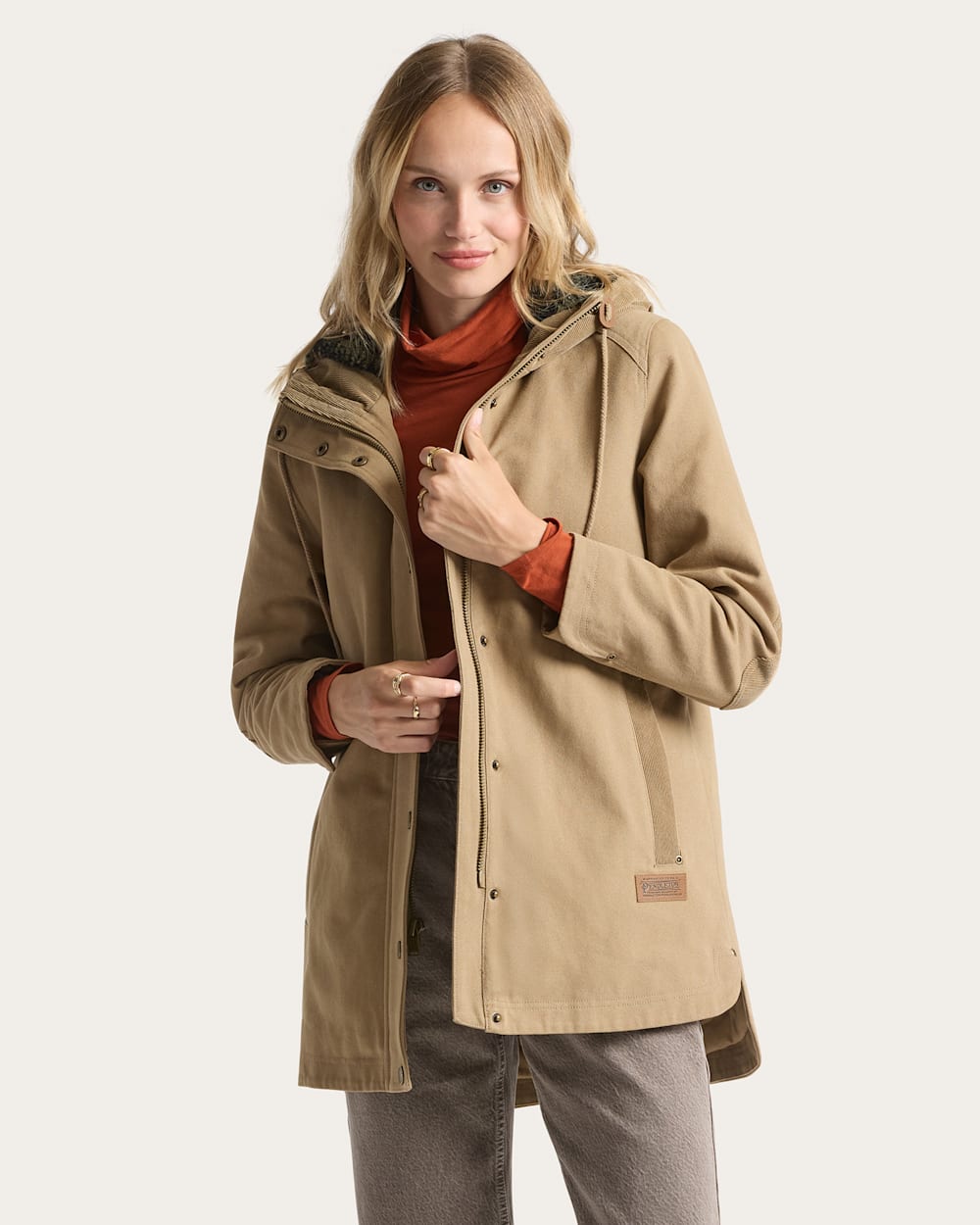 PENDLETON Cedar Creek Canvas Cord Trim Parka - Old Oak - The Salty BabeJackets