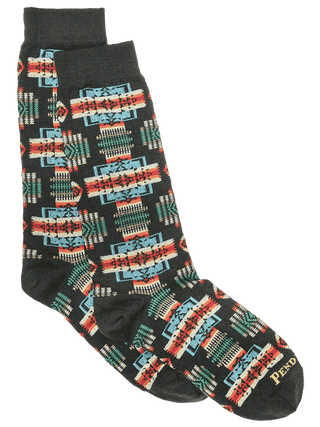 PENDLETON Chief Joseph Merino Wool Crew Sock - Black - The Salty Babesocks