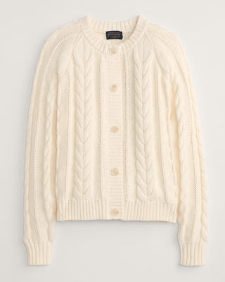 PENDLETON Cotton Cable Cardigan - Ecru - The Salty BabeCardigan