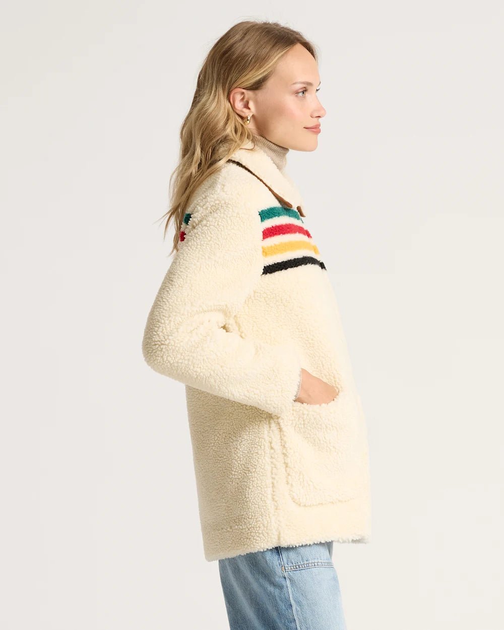 PENDLETON Glacier Sunset Fleece Jacket - Glacier Ivory - The Salty BabeJackets