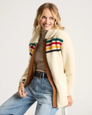 PENDLETON Glacier Sunset Fleece Jacket - Glacier Ivory - The Salty BabeJackets