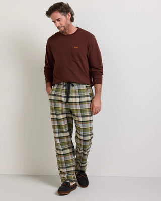 PENDLETON Plaid Flannel Pajama Pant in Olive Multi