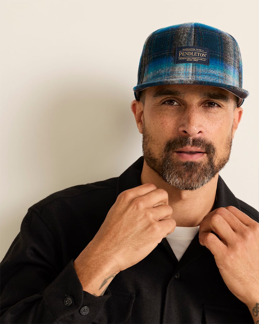 PENDLETON Plaid Flat Brim Hat - The Salty Babemens