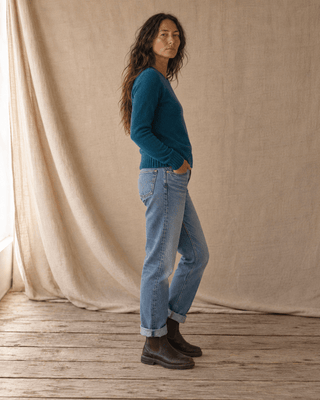 PENDLETON Relaxed Shetland Collection Crew Sweater - Deep Teal Heather - The Salty BabeSweaters