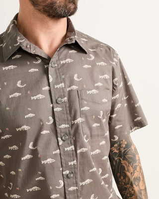 PENDLETON Shoreline Shirt - Grey Fish - The Salty Babemens