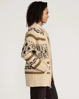PENDLETON Westerly Cotton Cardigan - Tan Brown Multi - The Salty BabeCardigan