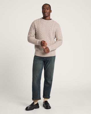 PENDLETON Wool Fisherman Sweater - Wheat Mix - The Salty Babemens