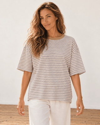 Pia Striped Oversized Tee - The Salty BabeTee Shirts
