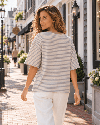 Pia Striped Oversized Tee - The Salty BabeTee Shirts