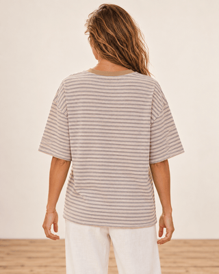 Pia Striped Oversized Tee - The Salty BabeTee Shirts
