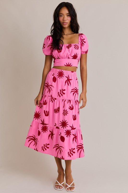 Pink Paradiso Midi Skirt - The Salty BabeSkirts