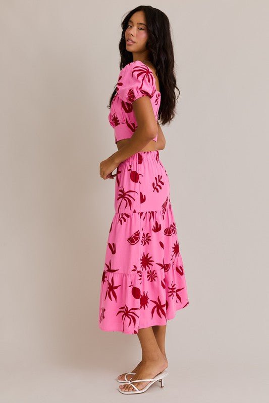 Pink Paradiso Midi Skirt - The Salty BabeSkirts