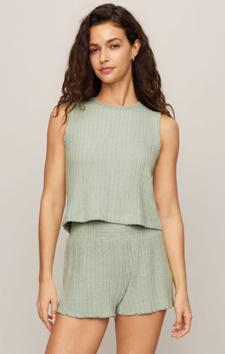 ZSUPPLY Sloane Rib Tank in Aqua Cloud