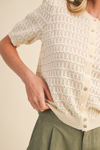 Pointelle Sunday Sweater - The Salty BabeTop