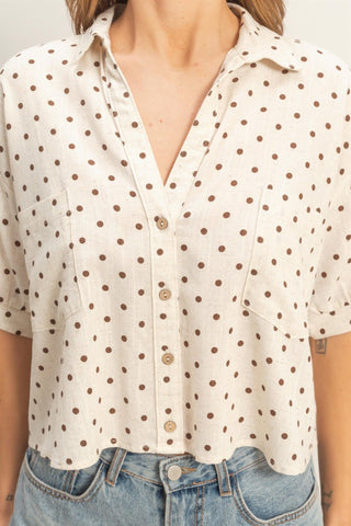 Polkas & Dots Button Up Shirt - The Salty BabeTop