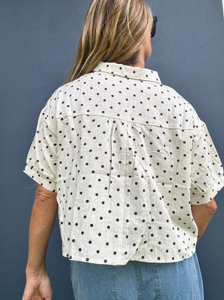 Polkas & Dots Button Up Shirt - The Salty BabeTop