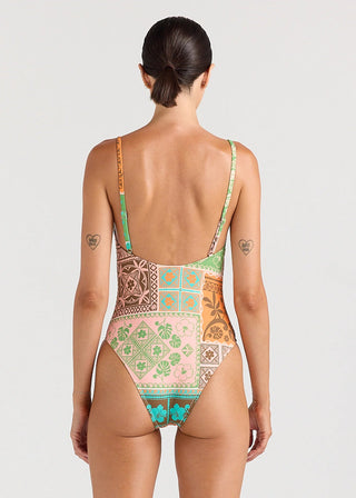 POOLSIDE PARADISO Ibisco Singlet One Piece Swimsuit - Sunset - The Salty BabeOne Piece Swimsuits