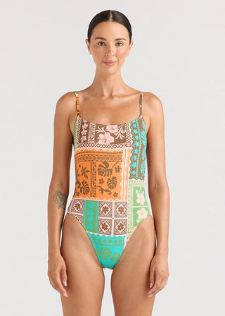 POOLSIDE PARADISO Ibisco Singlet One Piece Swimsuit - Sunset - The Salty BabeOne Piece Swimsuits