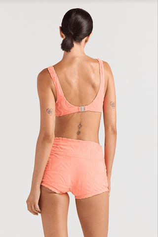 POOLSIDE PARADISO Mai Tai Crop Bikini Top - Coral - The Salty BabeSwim Tops