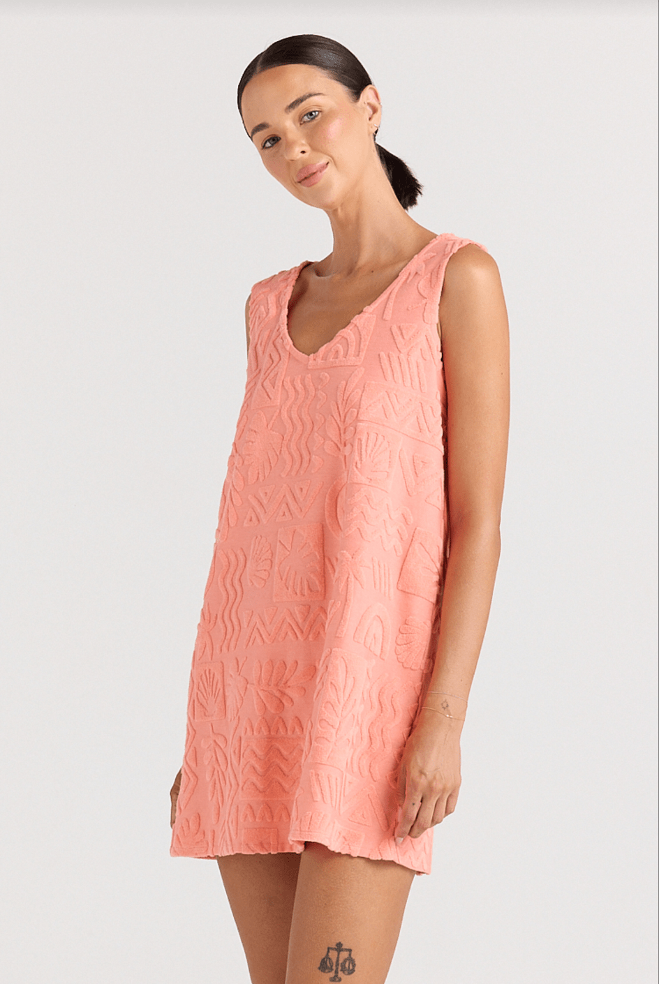 POOLSIDE PARADISO Mai Tai V Dress - Coral - The Salty BabeDresses