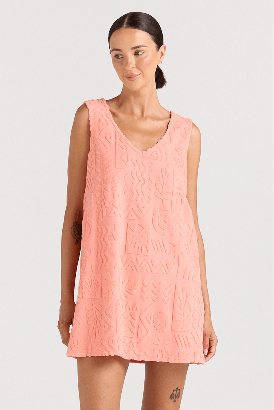 POOLSIDE PARADISO Mai Tai V Dress - Coral - The Salty BabeDresses