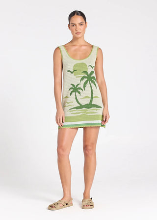 POOLSIDE PARADISO Palm Beach U Crochet Knit Dress - Palm - The Salty BabeDresses