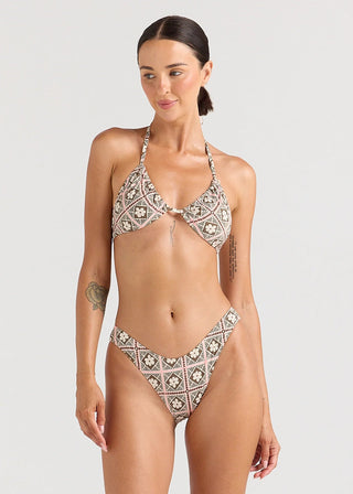 POOLSIDE PARADISO Stella High Cut Cheeky Bikini Bottom - Coconut - The Salty BabeSwim Bottoms