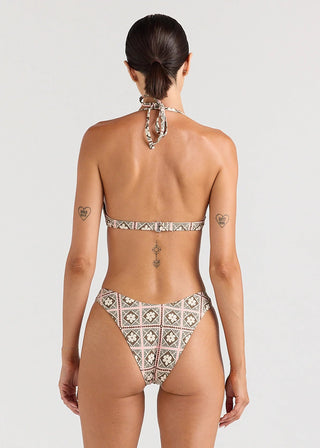 POOLSIDE PARADISO Stella High Cut Cheeky Bikini Bottom - Coconut - The Salty BabeSwim Bottoms