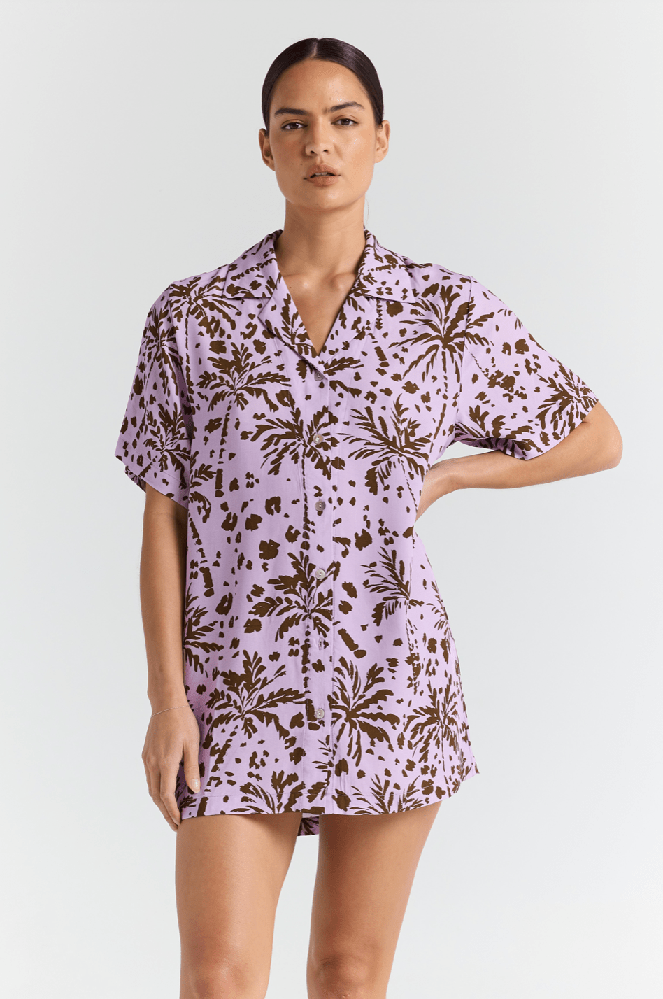 POOLSIDE PARADISO Zanzibar Shirt Dress - Lilac - The Salty BabeDresses