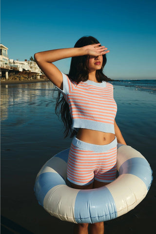Pop of Coast Knit Shorts - The Salty BabeShorts