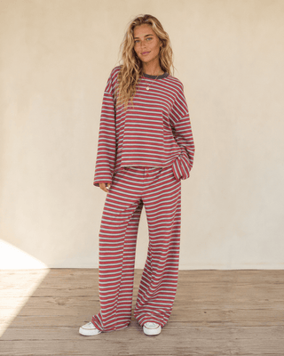 Poppy Stripe Lounge Pant - The Salty BabePants