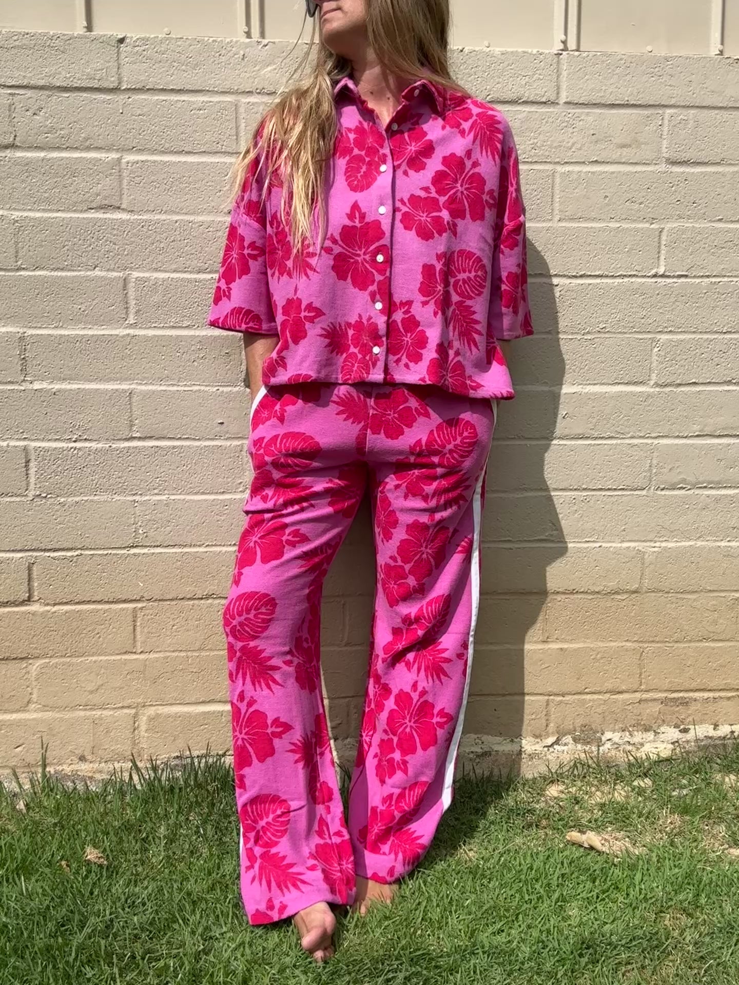 Las Olitas Track Pant-Lola Pink