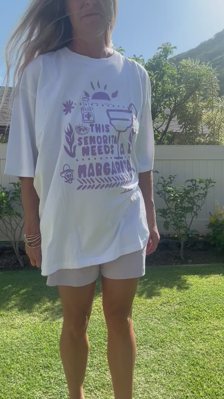 SABBI The Margie Oversized tee-Lilac