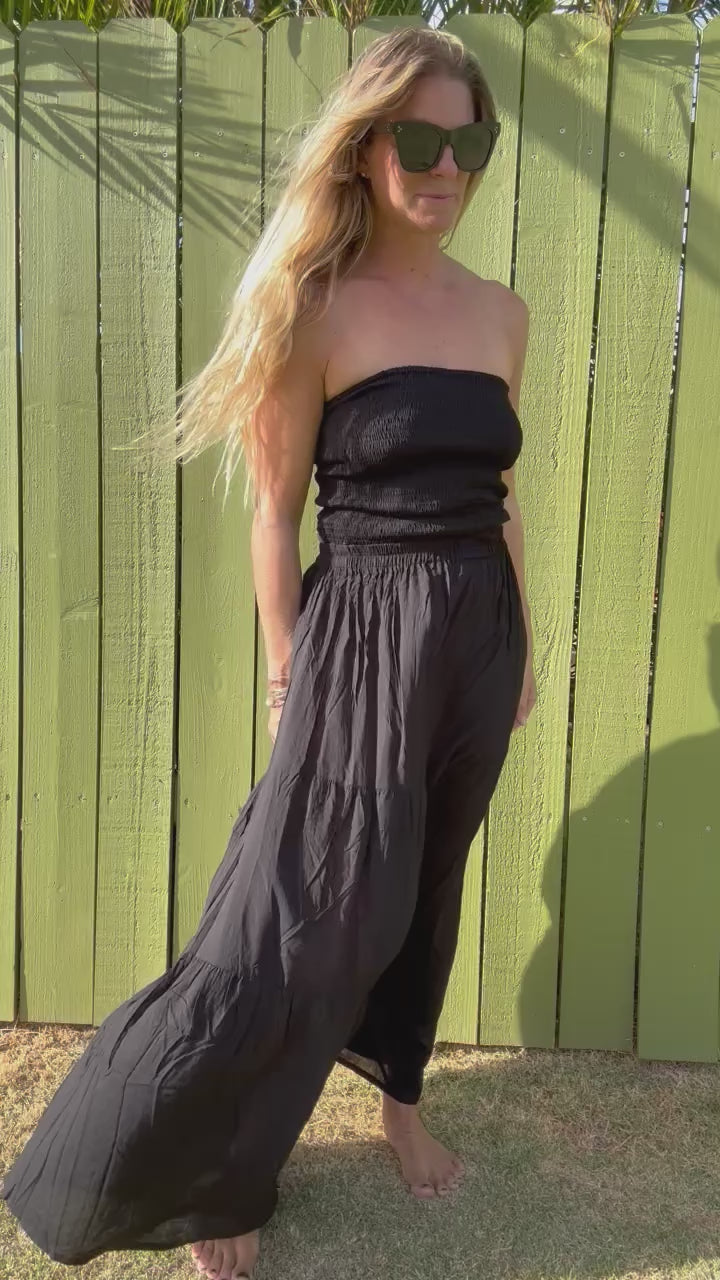 TIARE HAWAII Athena Maxi dress- Black