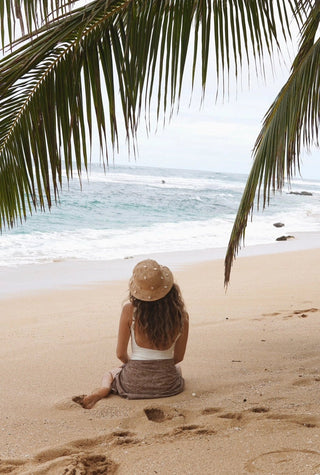 Puka Dot Cowry Shell Raffia Bucket Hat - The Salty BabeHats