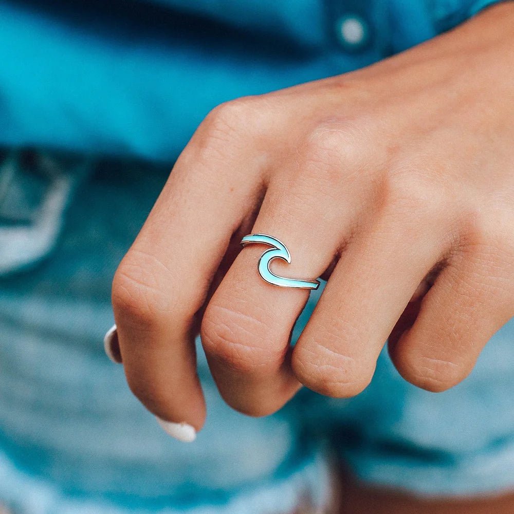 Pura Vida Enameled Wave Ring - The Salty BabeJewelry