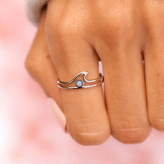 PURA VIDA Opal Wave Ring - The Salty BabeRings