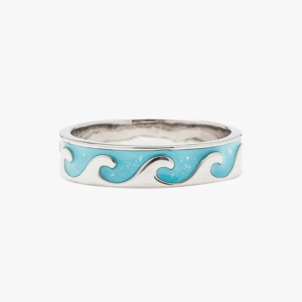 Pura Vida Reversible Enamel Wave Ring - The Salty BabeJewelry