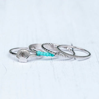 Pura Vida Shell Ring Stack - The Salty BabeJewelry