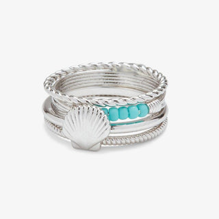 Pura Vida Shell Ring Stack - The Salty BabeJewelry