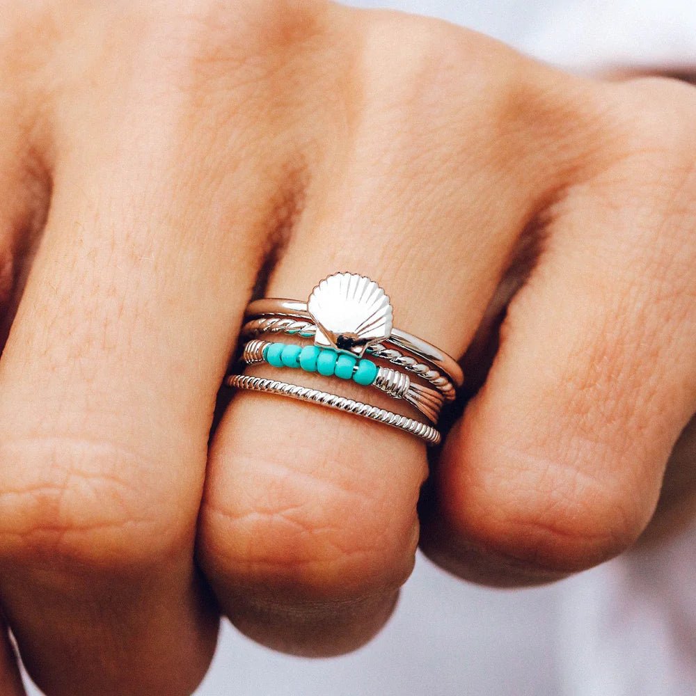 Pura Vida Shell Ring Stack - The Salty BabeJewelry