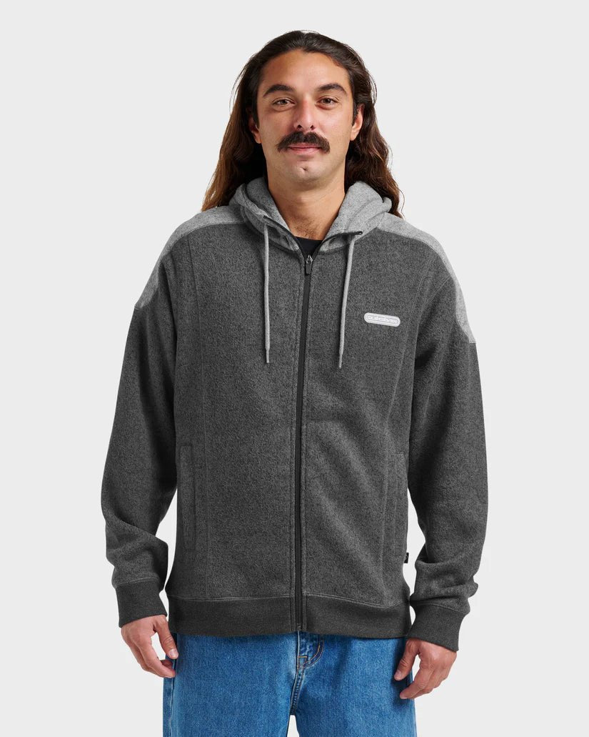 QUIKSILVER Keller Zip Hoodie - Black Heather - The Salty BabeZip - Up Hoodie