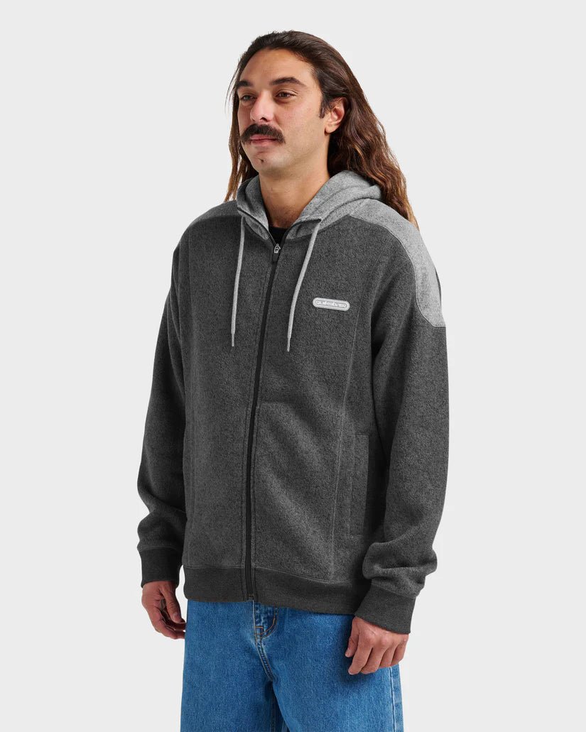 QUIKSILVER Keller Zip Hoodie - Black Heather - The Salty BabeZip - Up Hoodie