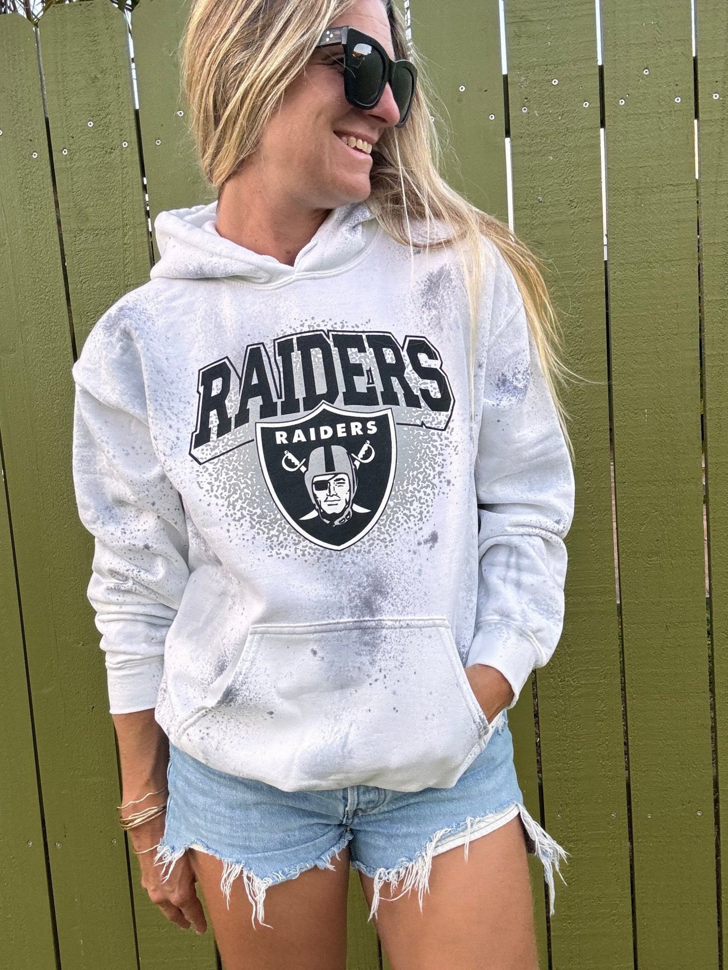 Raiders tie dye hoodie - The Salty BabeGraphic Sweatshirt