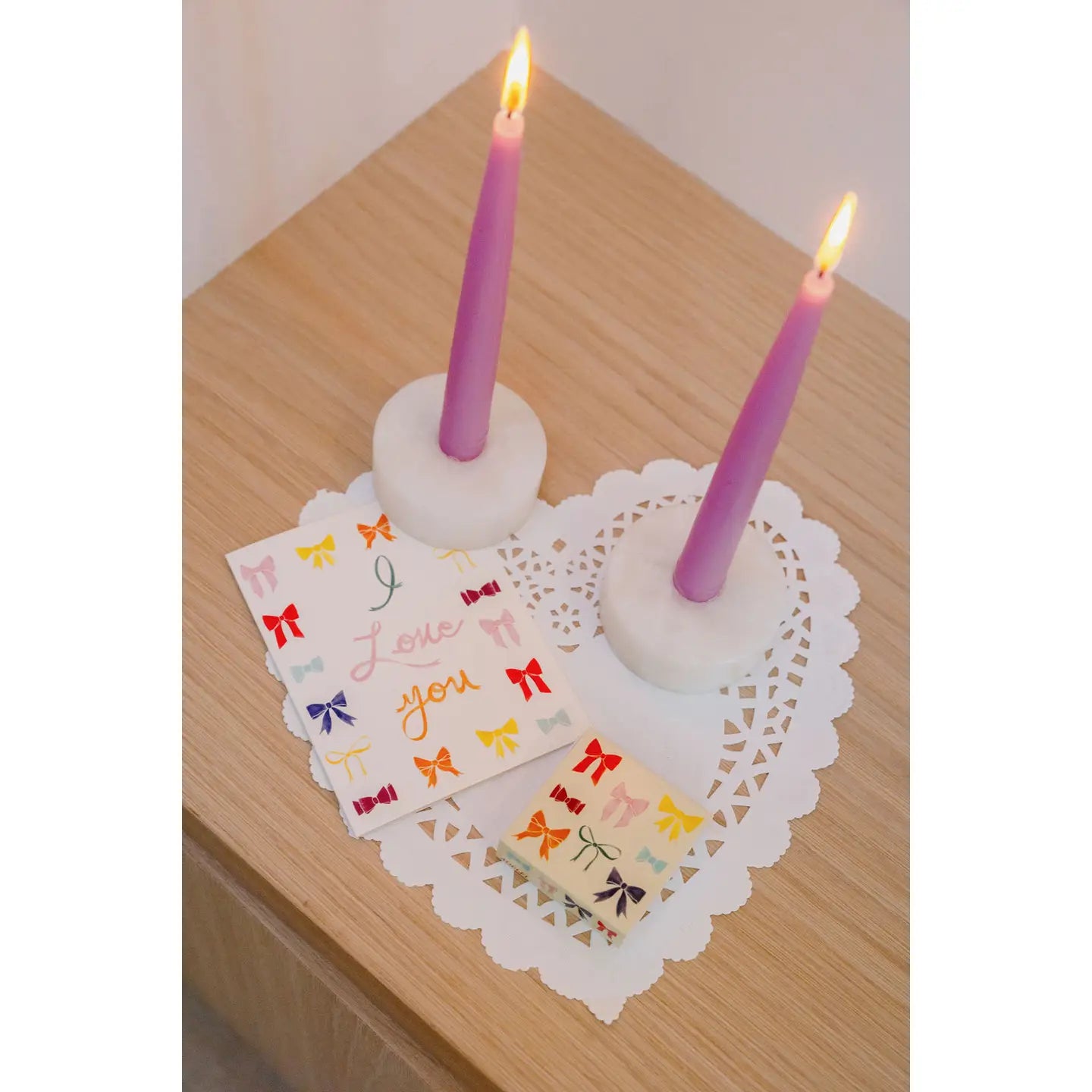 Rainbow Bows Matchbox - The Salty BabeCandle