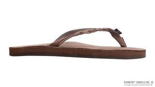 RAINBOW SANDAL Flirty Braidy Narrow Strap Sandal - Expresso - The Salty BabeSandals